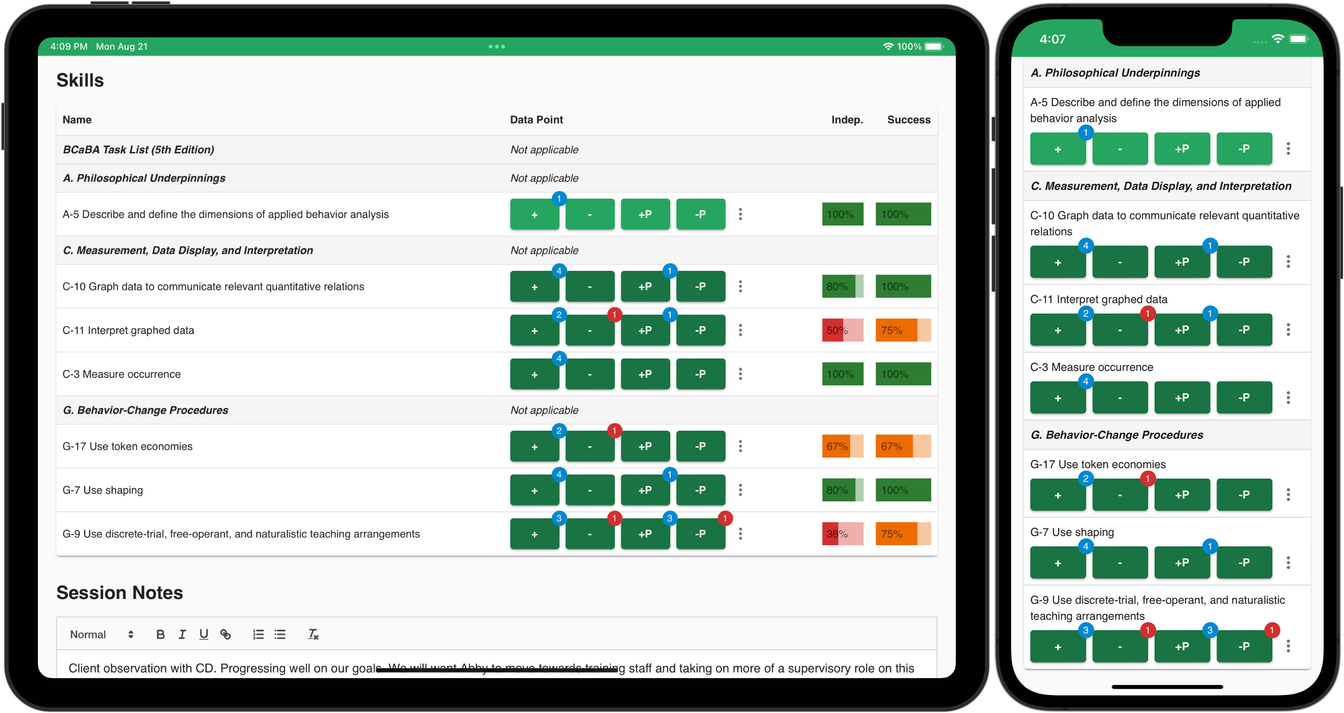 Session Plan Data Taking